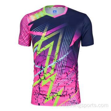 Sublimated dames mannen sport badminton tennishirt